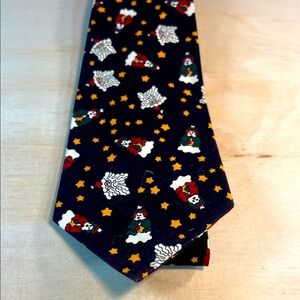 Festive Black Tie with Santa and Stars
